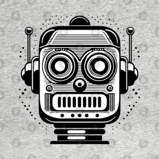 Robot Head Vector by ArtFactoryAI